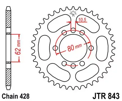 Expressversand Kettenrad 50Z passend für Yamaha DT 80 / 125 LC