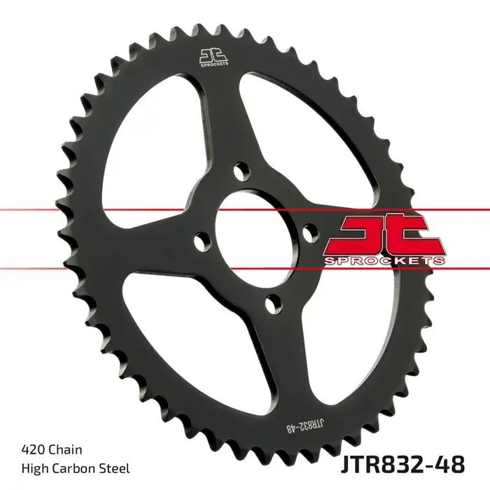 Kettenrad 48Z passend für 420 Kette, Innen Ø 44 mm, Lochkreis 60 mm Zertifiziert