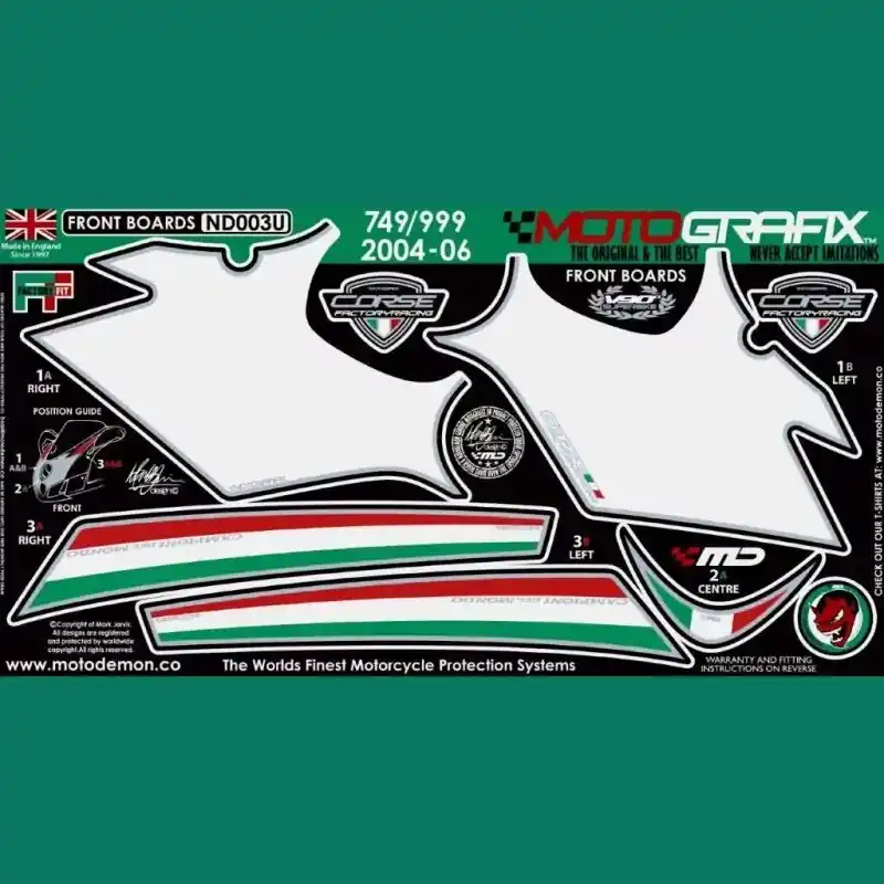 Motografix Steinschlagschutz vorn passend für Ducati 749 / 999 2005-2007 Expressversand