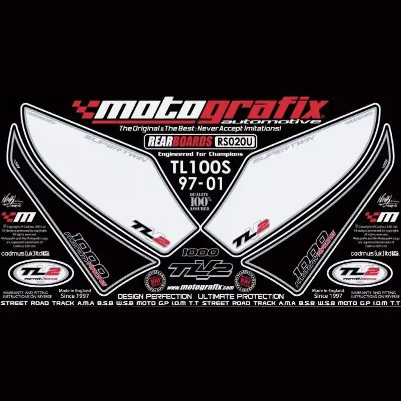 Motografix Steinschlagschutz hinten passend für Suzuki TL 1000 S Top-Seller