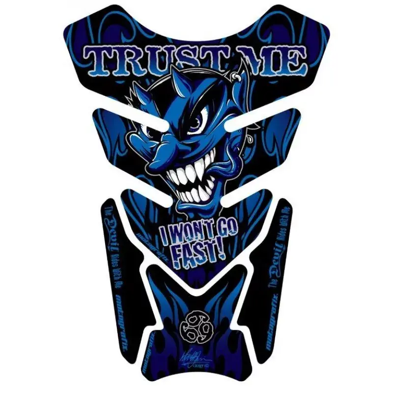 Geprüft Motografix Trust Me I Wont Go Fast Blue 3D Gel Tank Pad Protector