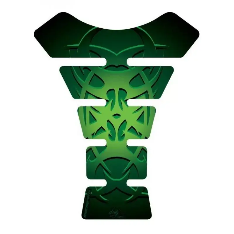 Heißes Angebot Motografix Celtic Tribal Tattoo Green 3D Gel Tank Pad Protector