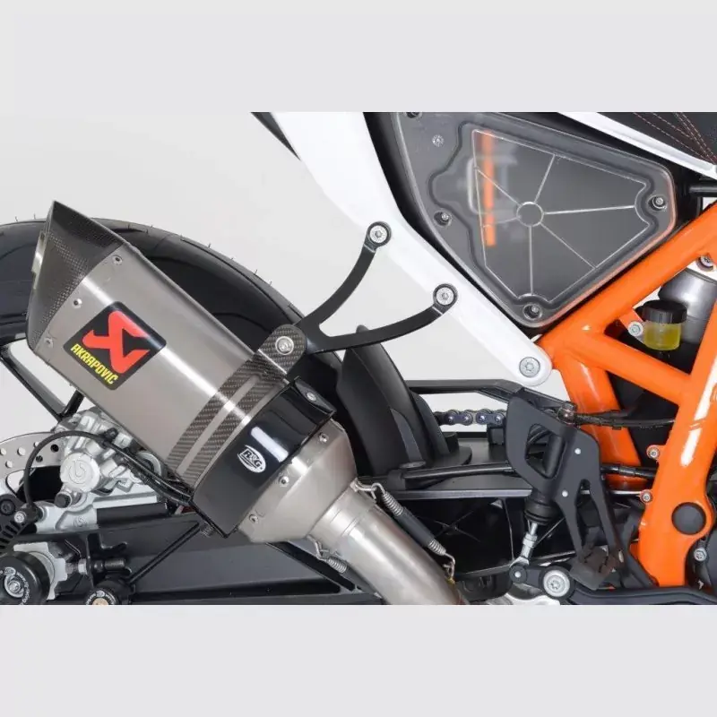 Günstig R&G Auspuffhalter schwarz passend für KTM Duke 690 / 690 R ab 2012