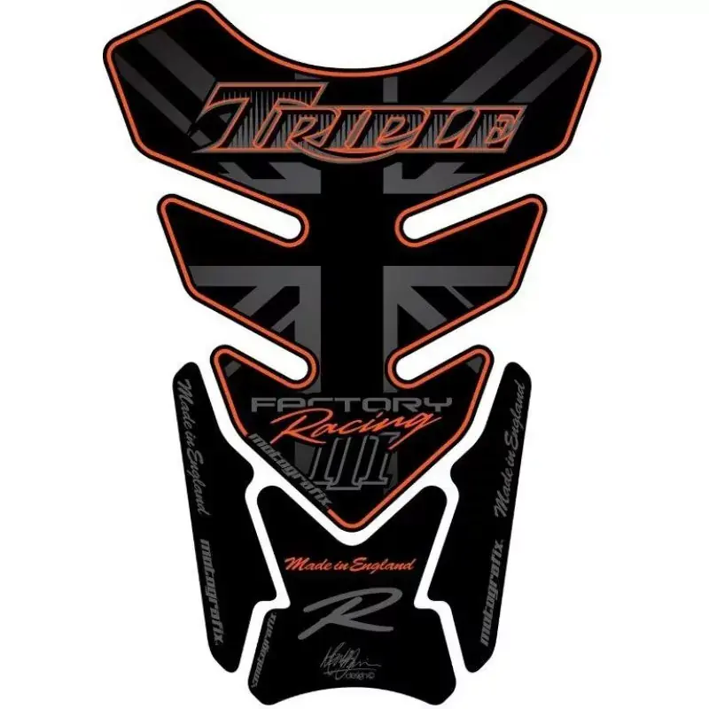 Beliebt Motografix 3D Gel Tankpad Protector TT014KO passend für Triumph Triple Racing