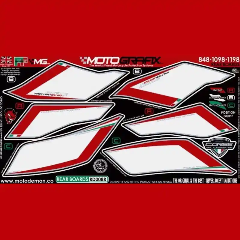 Bestseller Motografix Steinschlagschutz hinten passend für Ducati 848 / 1098 / 1198 RD008R