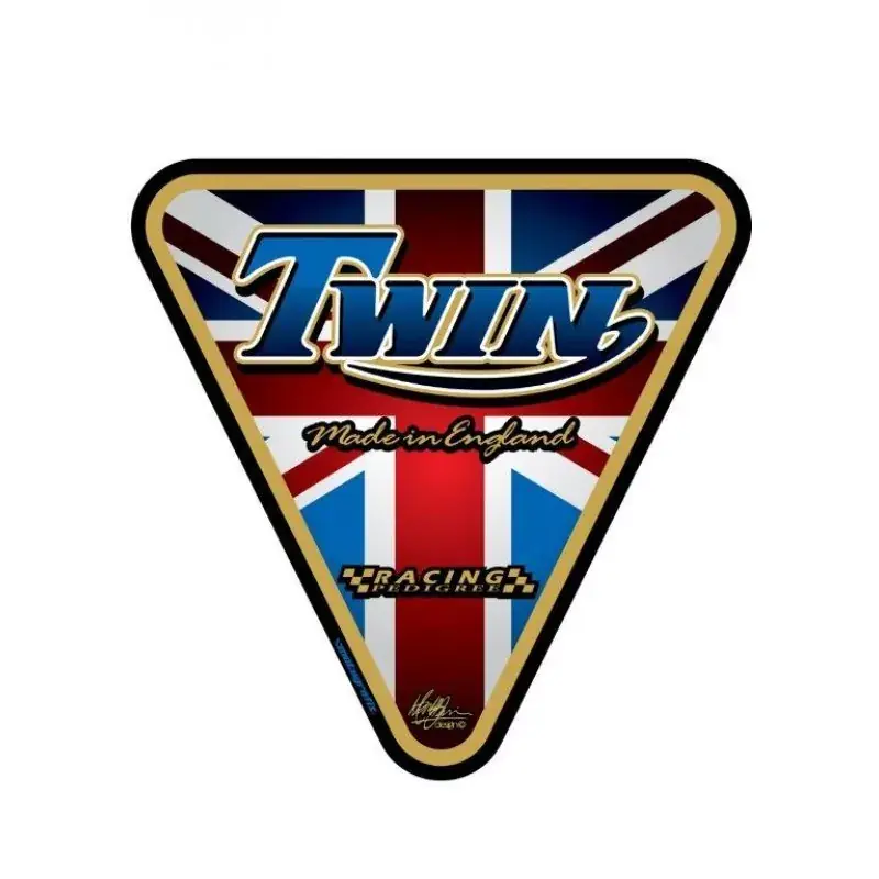 Billig Motografix 3D Gel Tankpad Black/Gold passend für Triumph Twin