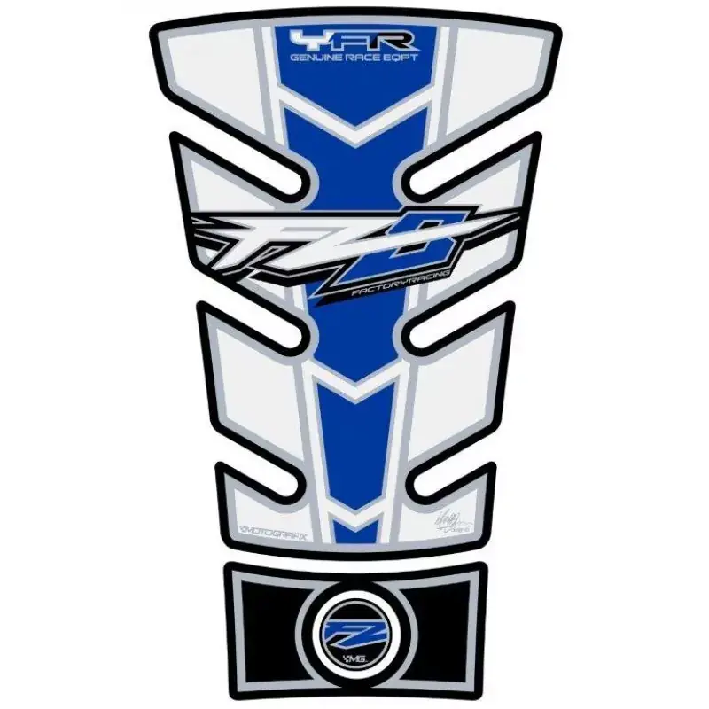 Top-Seller Motografix 3D Gel Tank Pad Protector Blue/White passend für Yamaha FZ8