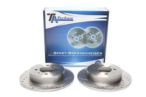 TA Technix Sport Bremsscheiben Satz Hinterachse passend für Nissan 100NX / Almera / Sunny Zertifiziert