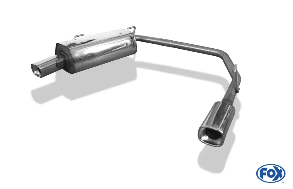 FOX Endschalldämpfer passend für Peugeot 206 S16/S16 Cabrio – Ausgang rechts/links 88x79 Typ 71 Top-Seller