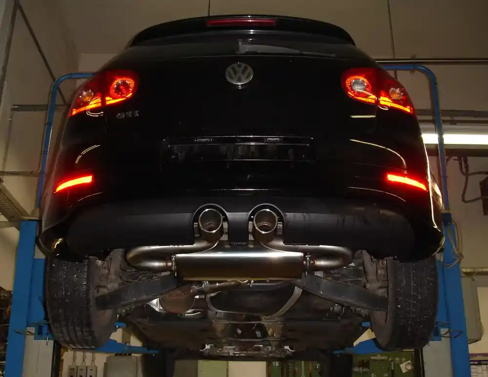 FOX Endschalldämpfer passend für VW Golf V TSI R32-Design 2x90 mm mittig Sofort Bestellen