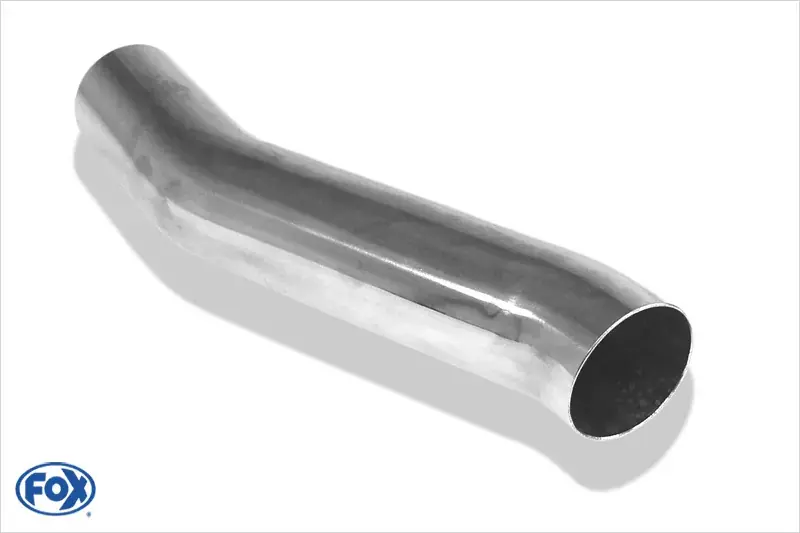 Markenprodukt FOX Anschweißendrohr Typ 23 Ø76mm / Länge 350mm - rund / uneingerollt / S-Rohr / ohne Absorber