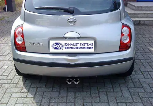 Günstig FOX Endschalldämpfer passend für Nissan Micra K12 2x76 Typ 13