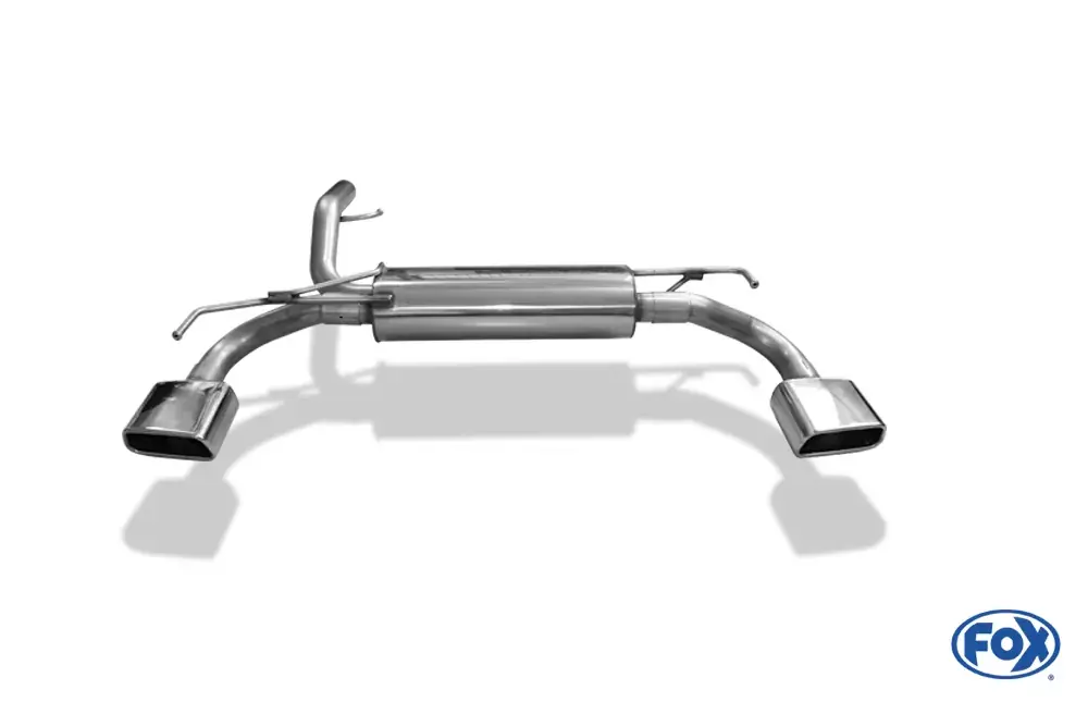 Aktuell FOX Endschalldämpfer passend für Opel Adam 1.2l/1.4l – Ausgang rechts/links 145x65 Typ 59