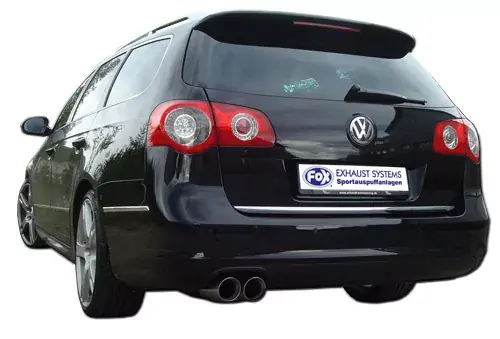 FOX Endschalldämpfer Ø63,5mm 2x90 Typ 17 passend für VW Passat 3C/CC Mega-Angebot