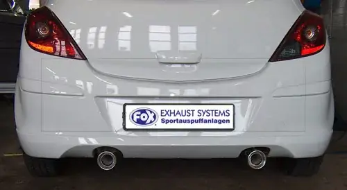 FOX Sport-Endschalldämpfer passend für Opel Corsa D - OPC Line Ausgang rechts/links 1x90 Typ 13 Neuheit