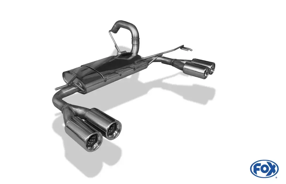 Kracherpreis FOX Endschalldämpfer passend für Mitsubishi Colt Z30 5-türer – 2x80 mm rechts/links