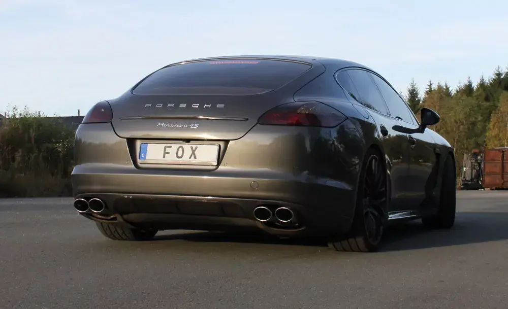 FOX Endschalldämpfer passend für Porsche Panamera 4,8l 2x115x85 Typ 44 rechts/links Sale