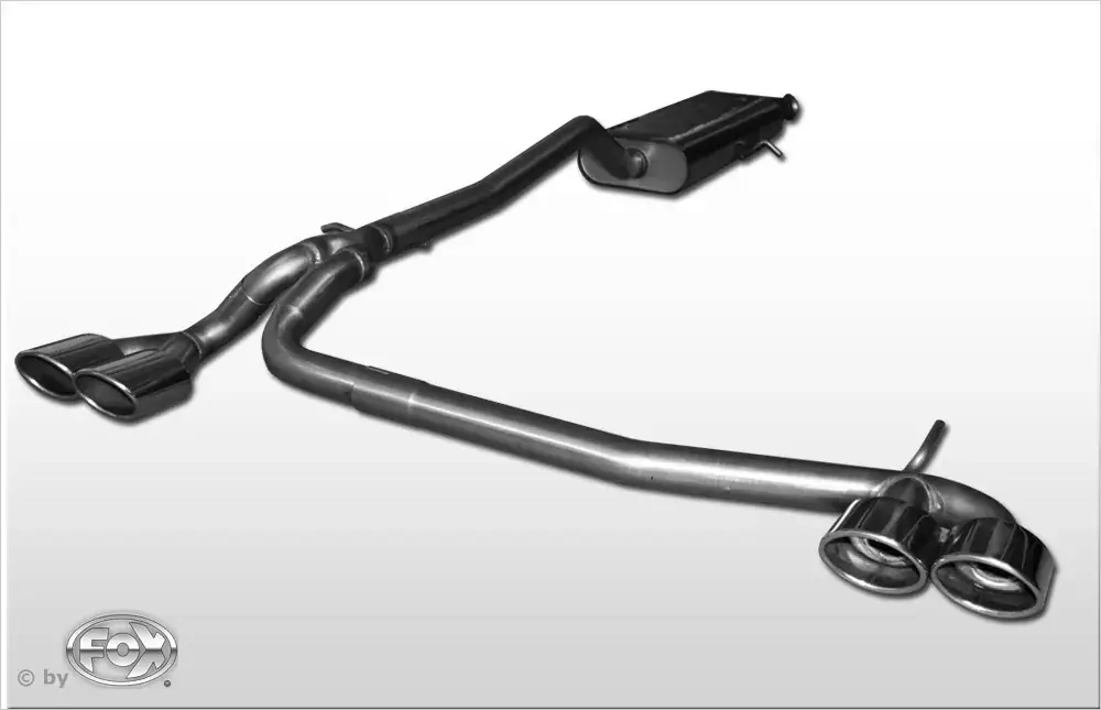 Geprüft FOX Endschalldämpfer passend für Mercedes A-Klasse W169 - Ausgang rechts/links - 2x106x71 Typ 32