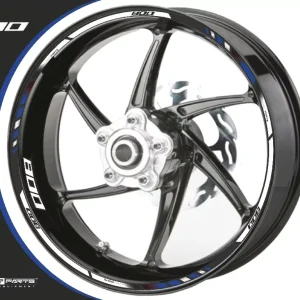 Felgenrandaufkleber blau-weiß passend für 800 ccm 17 Zoll Beliebt
