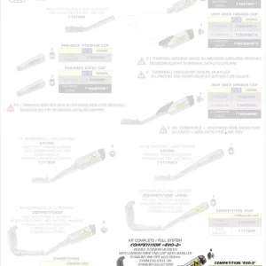 Abverkauf Arrow Kit Completo Competition Full Titanium EVO-2 passend für Yamaha YZF-R1 (2017–2020)