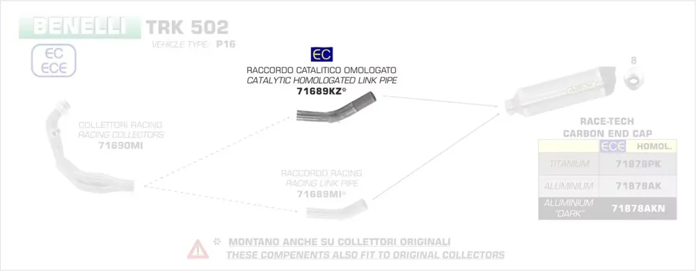Arrow Verbindungsrohr passend für Benelli TRK 502 17-18 Must-Have
