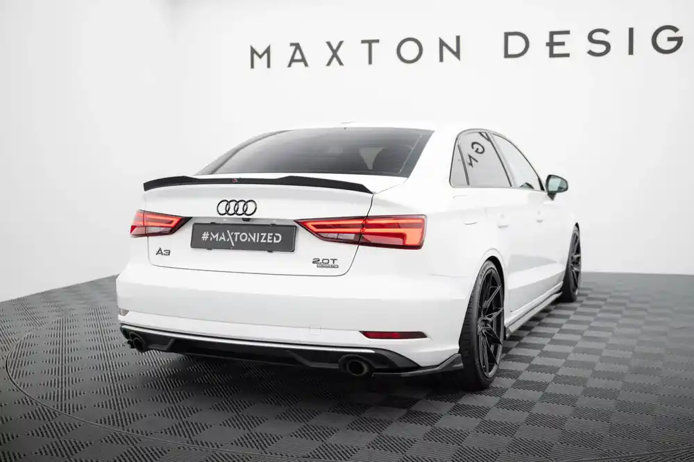 Neue Ware Heck Ansatz Flaps Diffusor V.1 passend für Audi A3 Limousine 8V Facelift