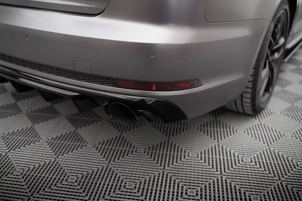 Diffusor Heck Ansatz passend für Audi A4 S-line B9 (Einzelauspuff li. re.) Highlight