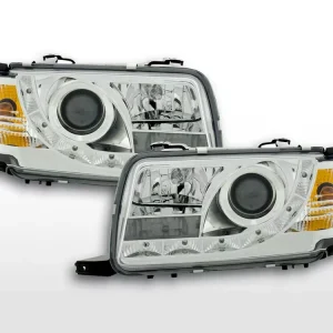 Finale Aktion Scheinwerfer Set Daylight LED TFL-Optik chrom passend für Audi 80 B4 91-94