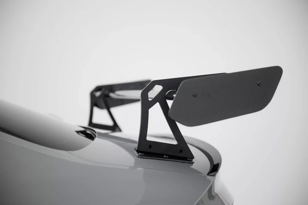 Begrenztes Angebot Carbon Spoiler mit oberer Schwanenhalterung passend für Audi A5 / A5 S-Line / S5 / RS5 Coupe F5 / F5 Facelift