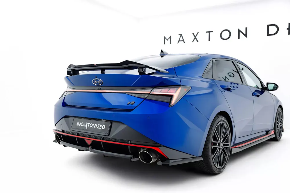 Echt Mittlerer Diffusor Heck Ansatz DTM Look passend für Hyundai Elantra N Mk7