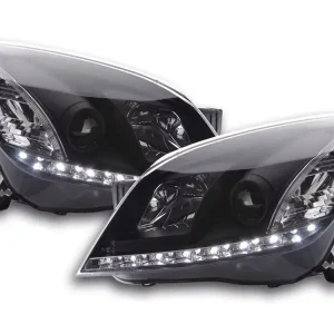 Direktkauf Scheinwerfer Set Daylight LED TFL-Optik passend für Opel Astra H schwarz