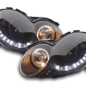 Daylight LED Scheinwerfer Set schwarz passend für Mercedes CLK W209 04-09 Rabatt