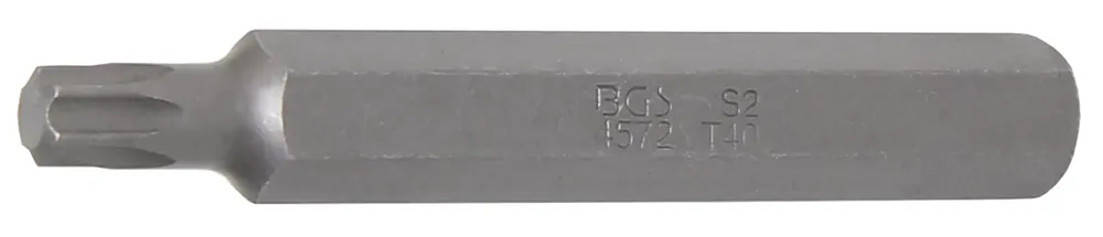 BGS Bit T40 Länge 75 mm Antrieb Außensechskant 10 mm Neu Im Sortiment