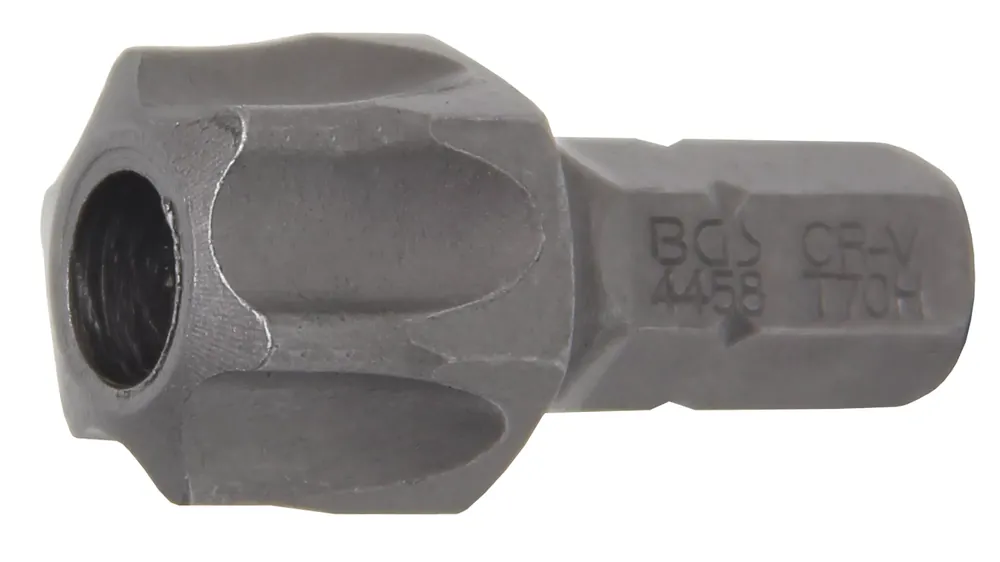 BGS Bit T70 mit Bohrung, Länge 30 mm, Außensechskant 8 mm Finale Aktion