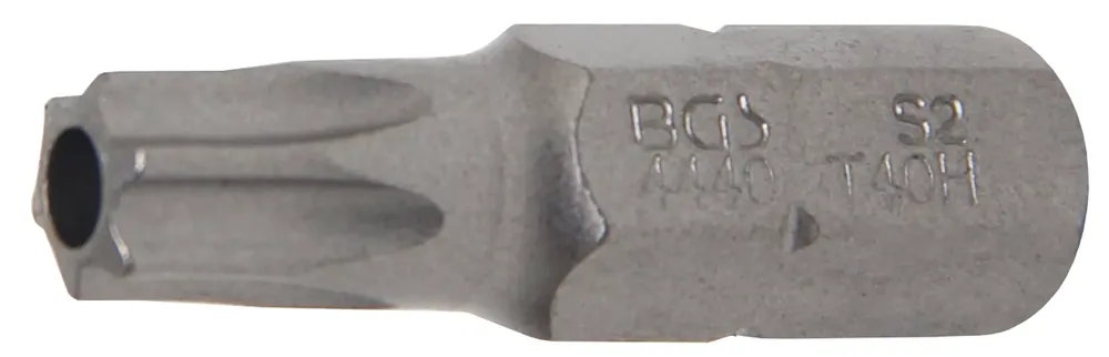 Top-Seller BGS Bit T40 mit Bohrung – Länge 30 mm, Außensechskant 8 mm