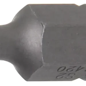 Zertifiziert BGS Bit T20 mit Bohrung Länge 30 mm Außensechskant 8 mm