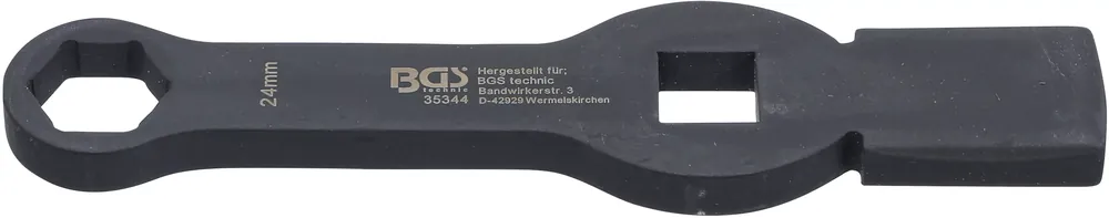 Nur Heute Schlag-Ringschlüssel SW 24 mm Sechskant mit 2 Schlagflächen