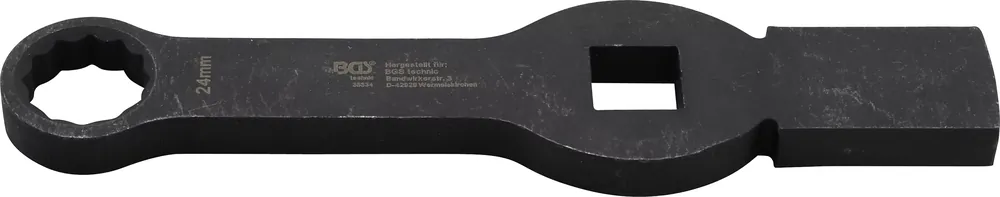 BGS Schlag-Ringschlüssel Zwölfkant SW 24 mm passend für Mercedes-Benz Atego & Actros Geprüft