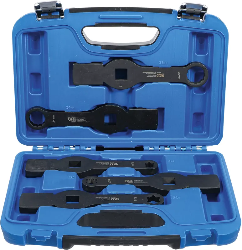 BGS Schlag-Ringschlüssel-Satz Zwölfkant / E-Profil (für Torx) 5-tlg. Echt