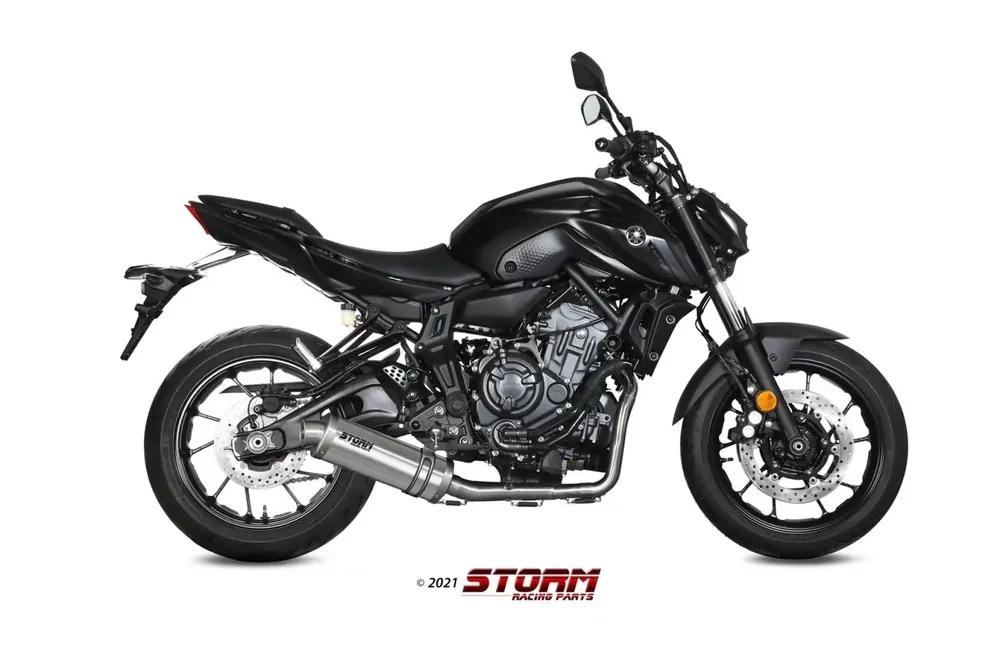 STORM by MIVV Komplettanlage OVAL Edelstahl passend für Yamaha MT-07/FZ-07 14-22 Finale Aktion