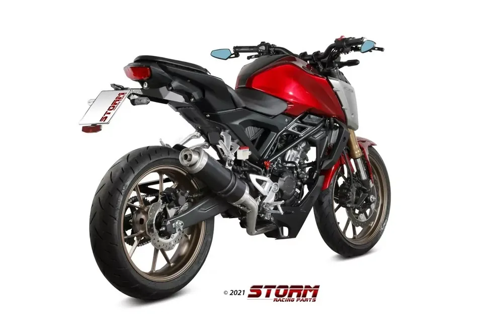 Storm By MIVV GP Schwarz Komplettanlage passend für Honda CB 125 R 21-24 Günstig