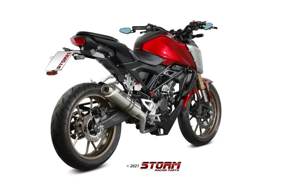 Storm by MIVV GP Edelstahl Komplettanlage passend für Honda CB 125 R 21-24 Abverkauf