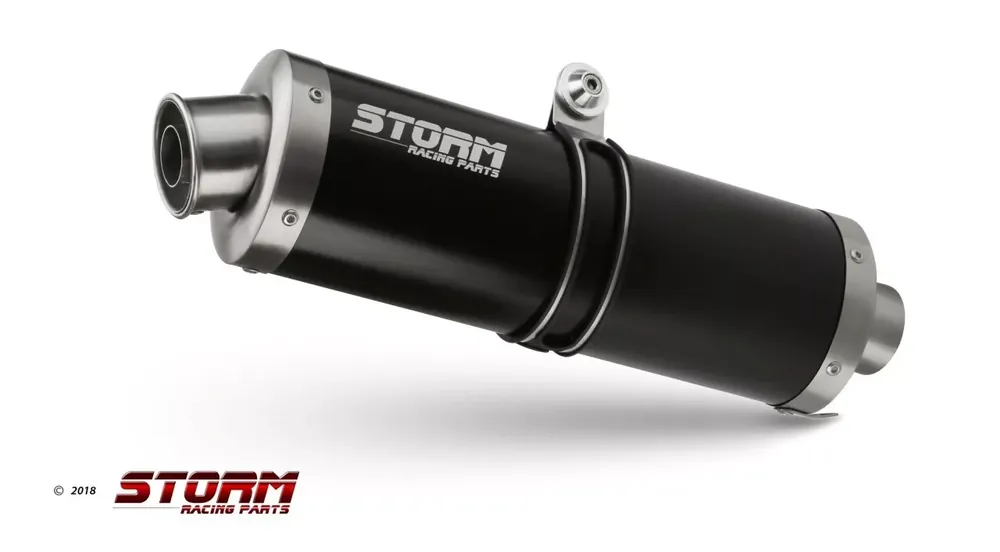 Kracherpreis Storm by MIVV OVAL Endschalldämpfer schwarz passend für Honda CBR 600 F 01-10