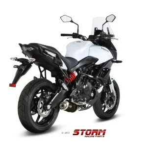 Storm by MIVV OVAL Komplettanlage Edelstahl Schwarz passend für Kawasaki Versys 650 (2015–2018) Saisonangebot