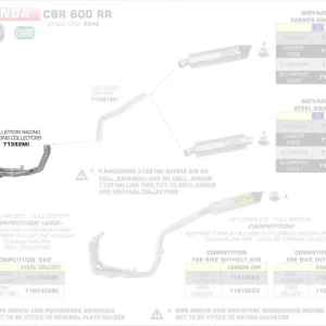 Abverkauf Arrow Racing Krümmer passend für Honda CBR 600 RR 09-12