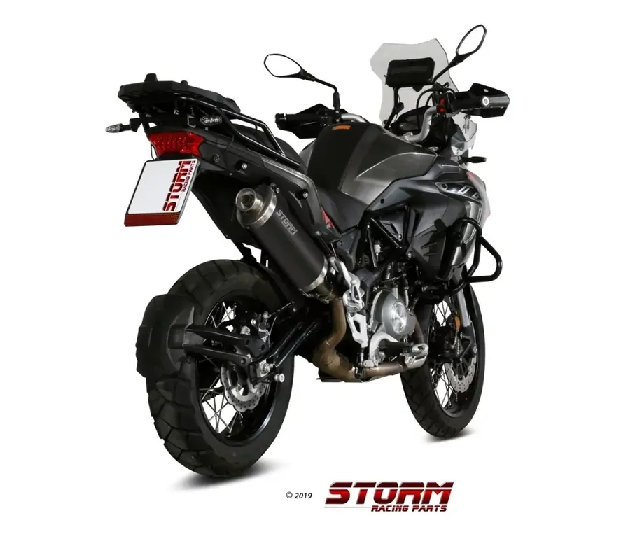 Storm by MIVV OVAL Endschalldämpfer Schwarz passend für Benelli TRK 502 X 18-21 Sonderaktion