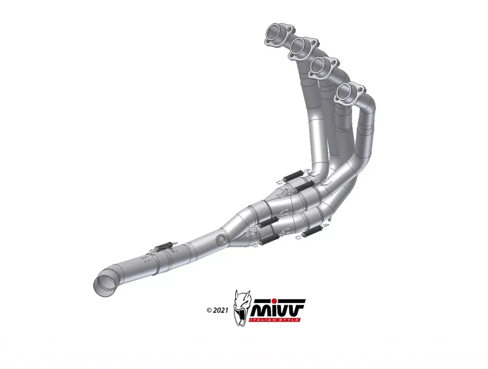 Neuheit MIVV Krümmer ohne Kat passend für Kawasaki Z900 17-24