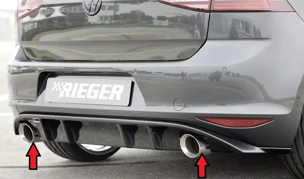Friedrich 76mm Duplex-Anlage passend für VW Golf VII GTI Clubsport Schnäppchen