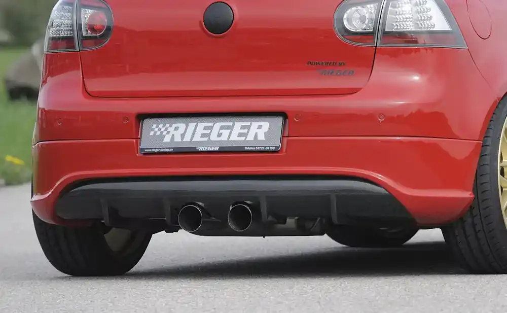 FSW Endschalldämpfer passend für VW Golf V / VI R-Look 2x90mm Nur Für Kurze Zeit