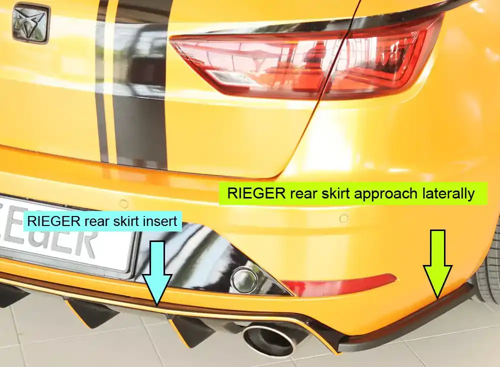 Saisonangebot Rieger Heckschürzenansatz seitlich rechts passend für Seat Leon Cupra (5F) ST ab Facelift 2017